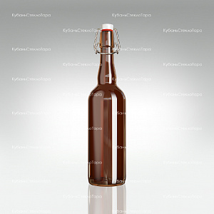 Бутылка «Бугельная» 0,750 л. (Коричневая) стеклянная с пробкой оптом и по оптовым ценам в Санкт-Петербурге