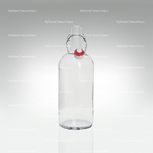 Бутылка «Бугельная» 1л. (Прозрачная) стеклянная с пробкой оптом и по оптовым ценам в Санкт-Петербурге