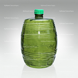 Бутыль 10,0 л Бочонок (зеленый) стеклянный оптом и по оптовым ценам в Санкт-Петербурге