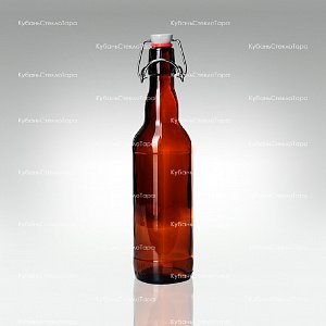 Бутылка «Бугельная» 0,500 л. (Коричневая) стеклянная с пробкой оптом и по оптовым ценам в Санкт-Петербурге