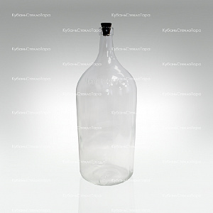 Бутыль 3,075 л "Четверть" стеклянный с пробкой оптом и по оптовым ценам в Санкт-Петербурге