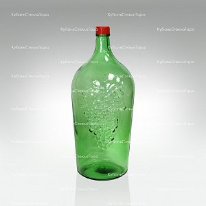 Бутыль 7,0 л "Симон" (38) стеклянный с крышкой зеленый оптом и по оптовым ценам в Санкт-Петербурге