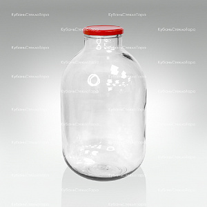 Бутыль 10 ТВИСТ (100) (прозрачный) стеклянный с крышкой оптом и по оптовым ценам в Санкт-Петербурге