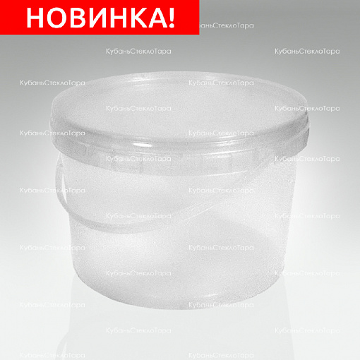 Ведро 2,25 л прозрачное пластик (УЮ) оптом и по оптовым ценам в Санкт-Петербурге