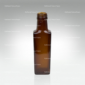Бутылка 0,100  Гранит ВИНТ (28) Коричневая стекло оптом и по оптовым ценам в Санкт-Петербурге